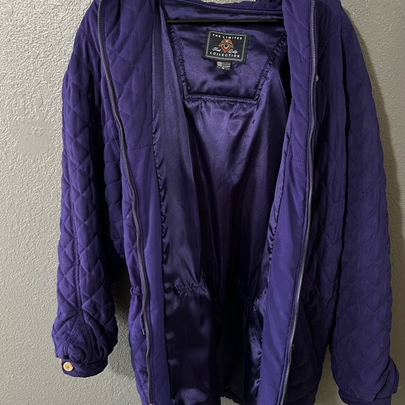 The limited collection first quality Quilted Purple Hooded Jacket - Picture 4 of 5
